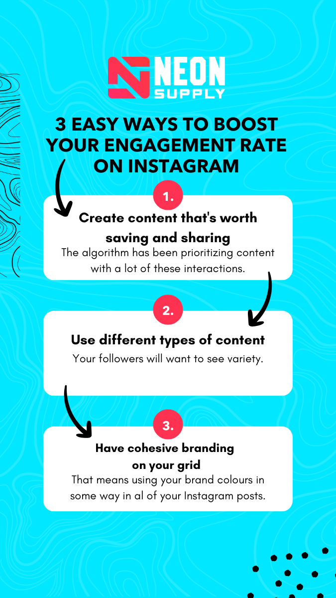 NS-Infographic Template-Blue-3 Easy Ways to Boost Your Engagement Rate on Instagram