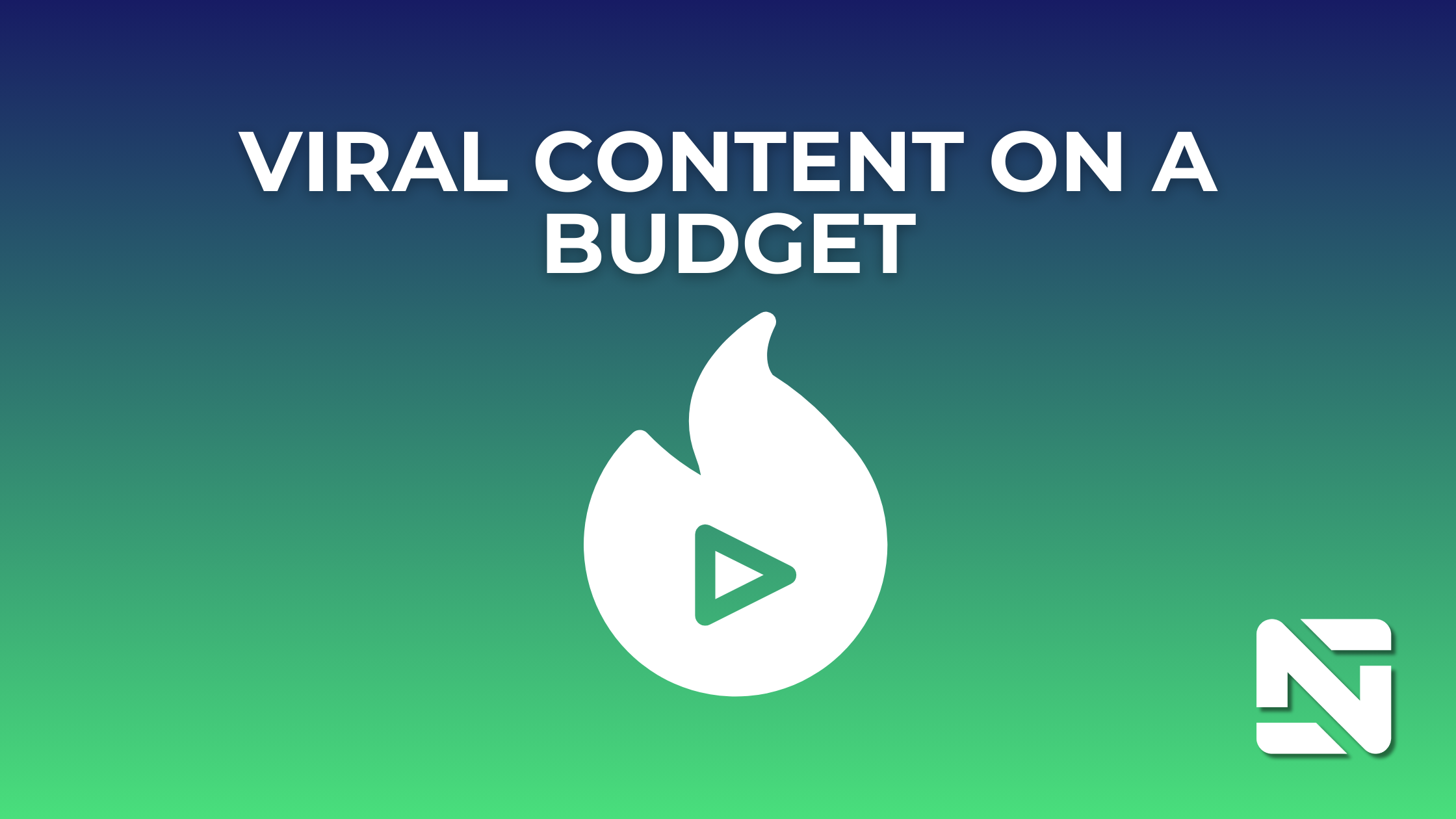 A creative visual representing viral marketing content with a small budget.